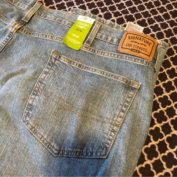 Levi Strauss Straight Jeans Adult Mens Sz 50 X 30 Blue Denim Signature Gold Flex - Picture 5 of 7